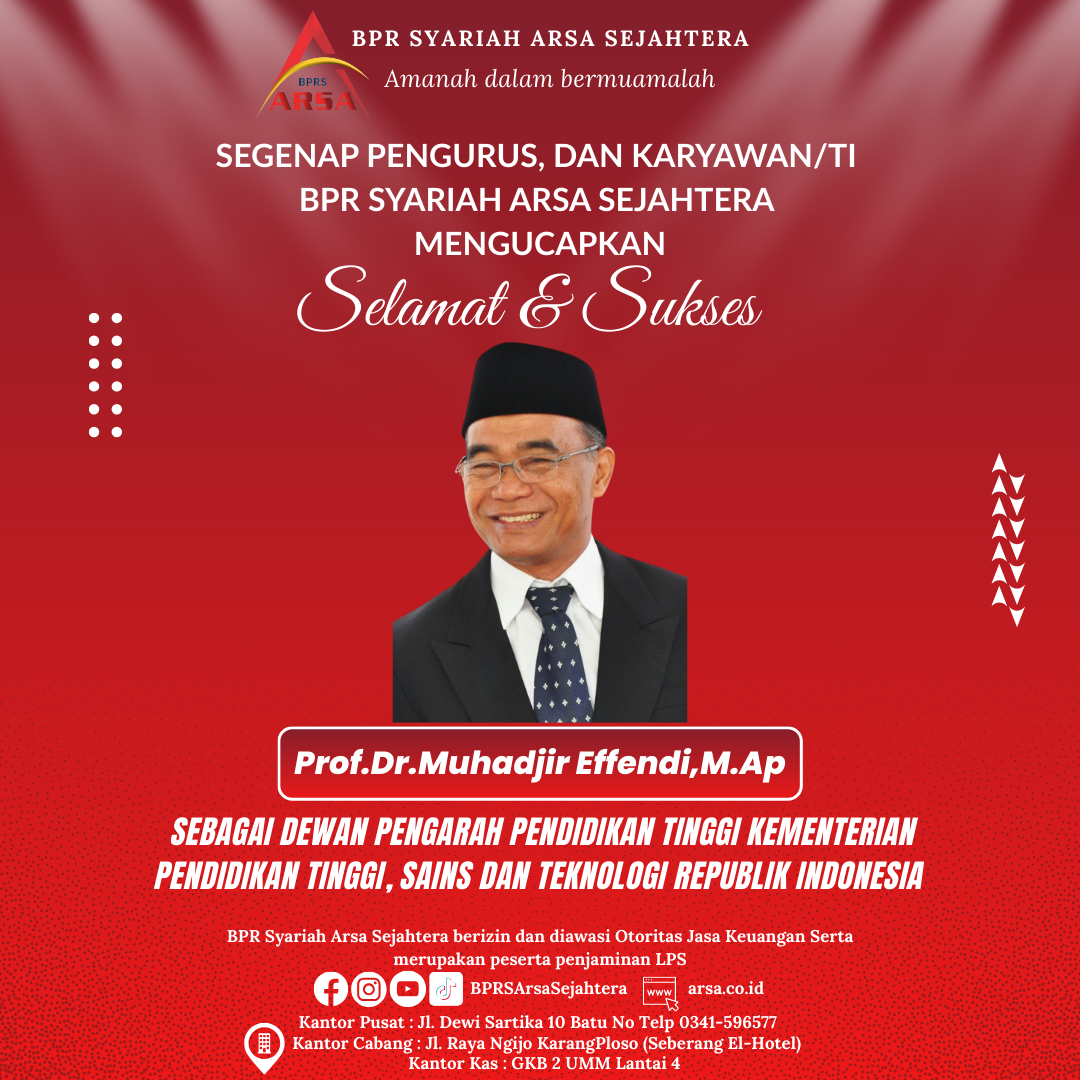 Selamat & Sukses Prof.Dr.Muhadjir Effendi,M.Ap
